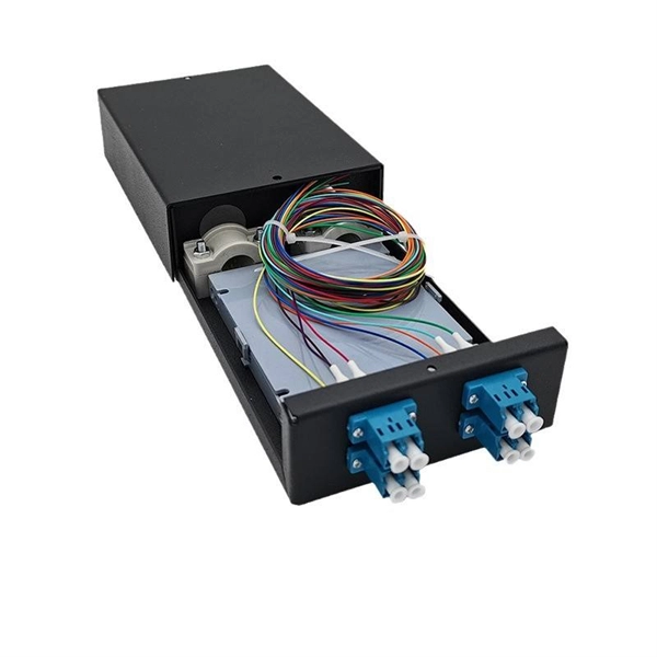 Cable tie-up behind fiber optic patch panel