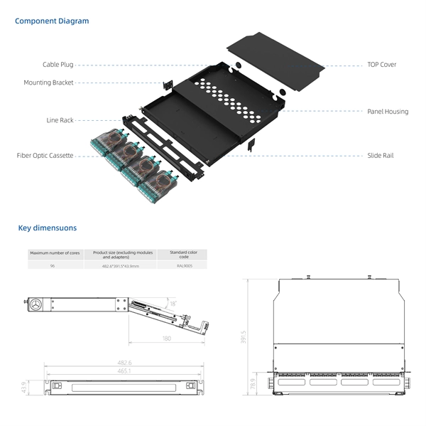 Fiber optic connection to switch patch cord