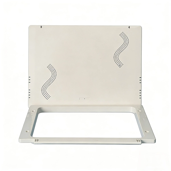 Network cables can be routed through fiber optic cable trays 